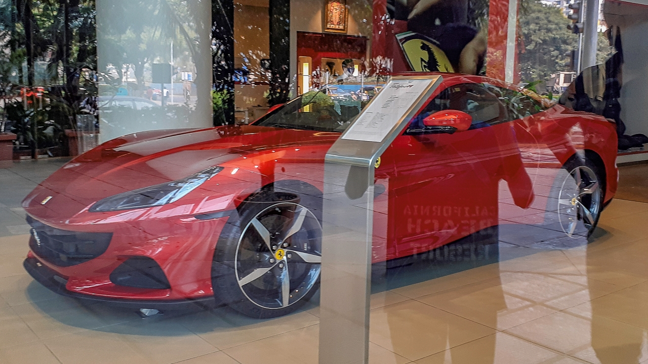 A red Ferrari Portofino M