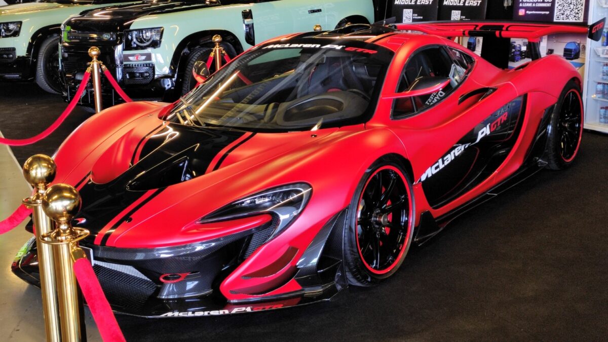 An orange and black McLaren P1 GTR