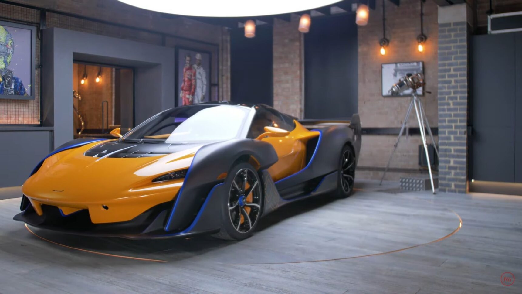 An orange and gray McLaren Sabre hypercar