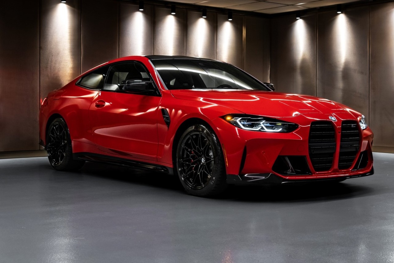 A Ferrari Red BMW M4 Competition
