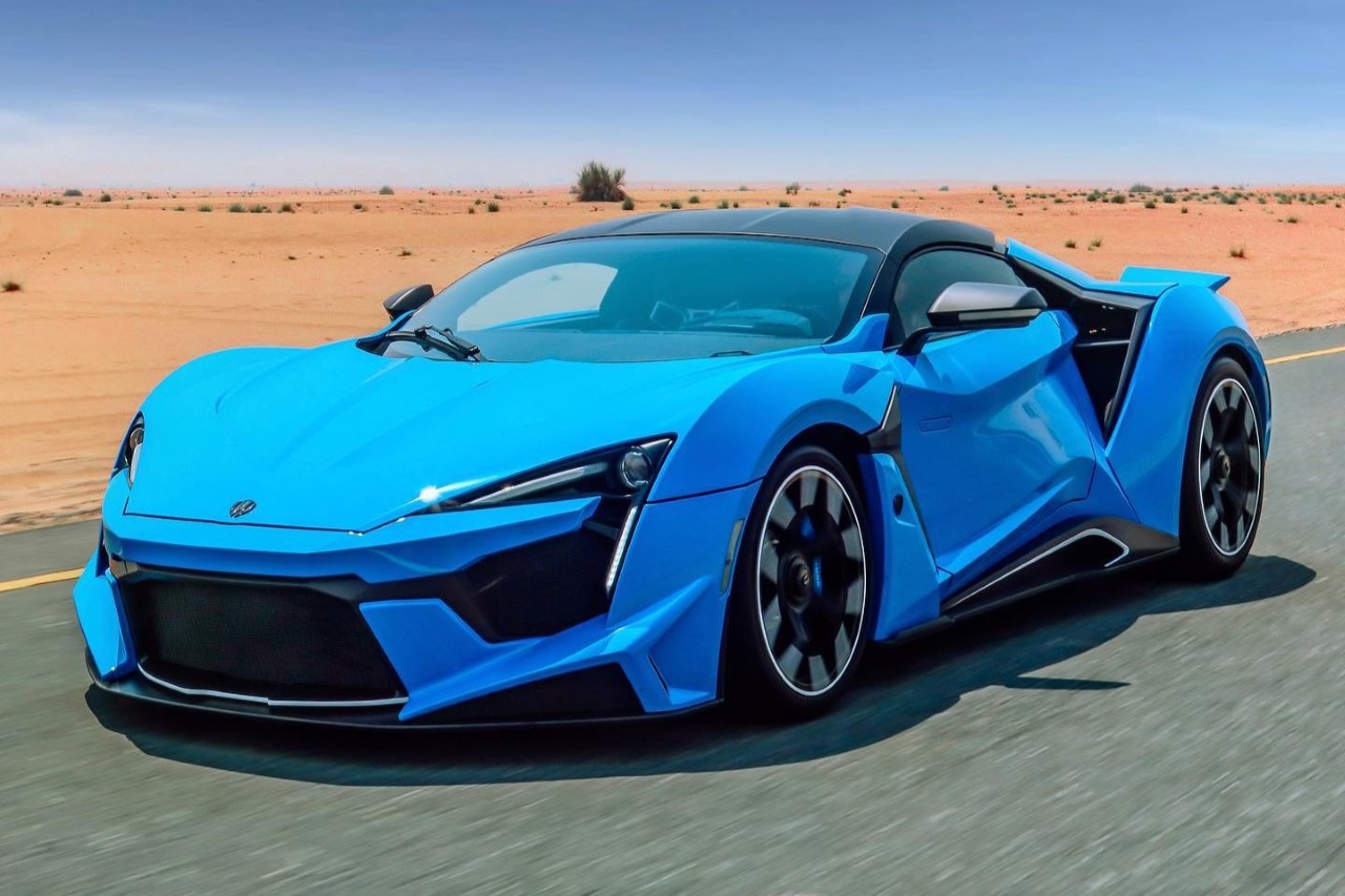 A light blue Fenyr Supersport Hypercar